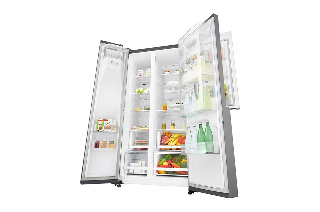 LG 24 pᶟ | Door-in-Door® | Side by Side | Moist Balance Crisper™ | Compresor linear inverter | Acero Brillante | ThinQ™ (Neto: 22 pᶟ), GS65SDP1, thumbnail 12