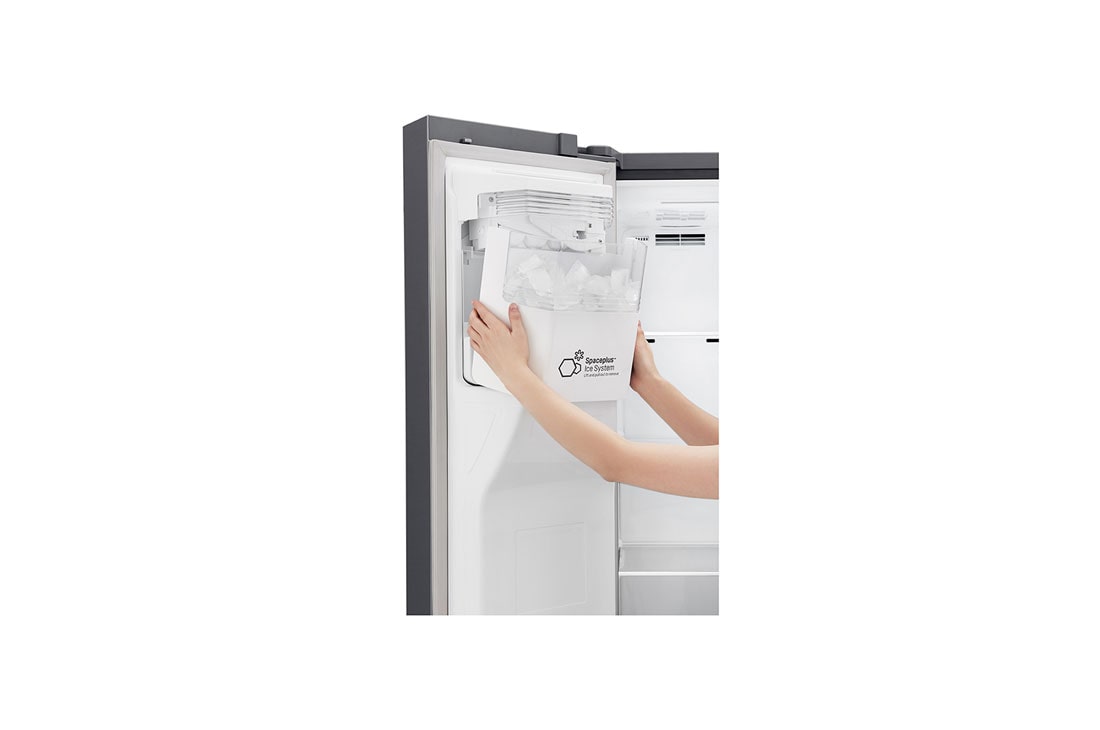 LG 24 pᶟ | Side by Side | Moist Balance Crisper™ | Compresor lineal inverter | Platinum Silver | ThinQ™ (Neto: 22 pᶟ), GS65SPP1, thumbnail 6