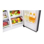 LG 24 pᶟ | Side by Side | Moist Balance Crisper™ | Compresor lineal inverter | Platinum Silver | ThinQ™ (Neto: 22 pᶟ), GS65SPP1, thumbnail 4