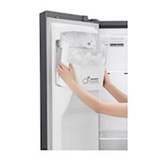 LG 24 pᶟ | Side by Side | Moist Balance Crisper™ | Compresor lineal inverter | Platinum Silver | ThinQ™ (Neto: 22 pᶟ), GS65SPP1, thumbnail 6