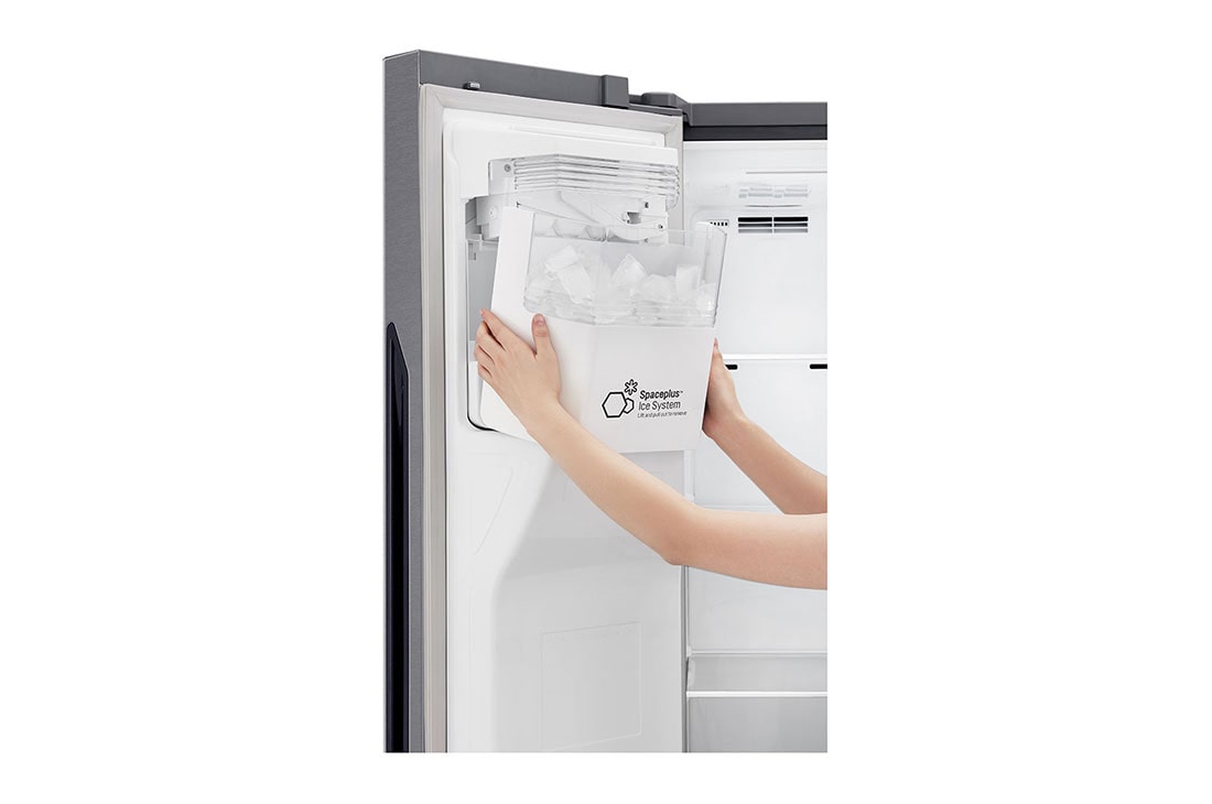 LG 24 pᶟ |Side by Side|Moist Balance Crisper™ |Compresor linear inverter| Dark Graphite Steel |Smart Diagnosis™ (Neto: 21 pᶟ), LS63SPGK, thumbnail 8