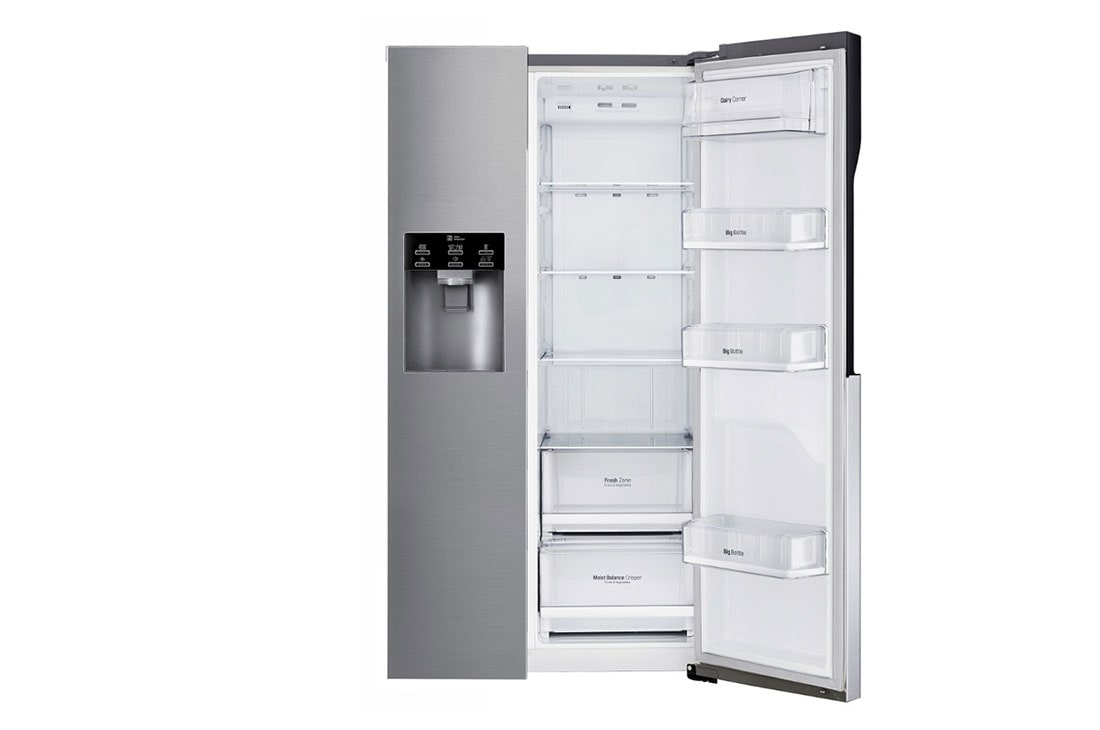 LG 24 pᶟ |Side by Side|Moist Balance Crisper™ |Compresor linear inverter| Dark Graphite Steel |Smart Diagnosis™ (Neto: 21 pᶟ), LS63SPGK, thumbnail 10