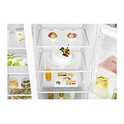 LG 24 pᶟ |Side by Side|Moist Balance Crisper™ |Compresor linear inverter| Dark Graphite Steel |Smart Diagnosis™ (Neto: 21 pᶟ), LS63SPGK, thumbnail 4