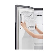 LG 24 pᶟ |Side by Side|Moist Balance Crisper™ |Compresor linear inverter| Dark Graphite Steel |Smart Diagnosis™ (Neto: 21 pᶟ), LS63SPGK, thumbnail 8