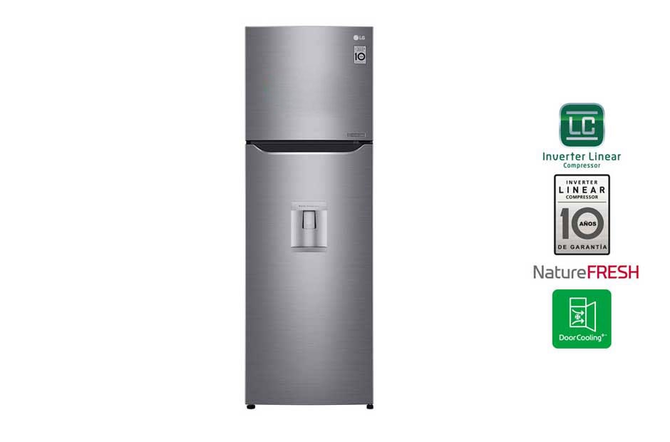 LG 15 pᶟ |Top Freezer |LINEARCooling™ |Compresor linear Inverter|Acero Brillante |Smart Diagnosis™ (Neto: 14 pᶟ), LT29WPP
