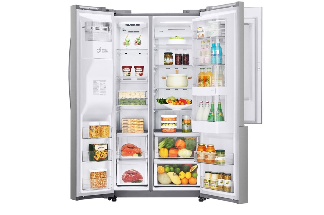 LG 28 pᶟ |InstaView™ Door-in-Door®|Side by Side |Compresor linear inverter |Acero Inoxidable |ThinQ™ (Neto: 27 pᶟ), LS74SXS, thumbnail 3