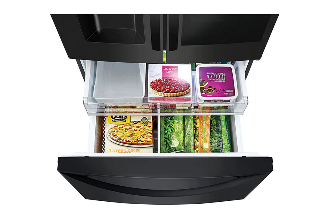 LG 28 pᶟ |InstaView™ Door-in-Door®|French Door|Hygiene Fresh⁺ |Compresor linear inverter |Negro Mate |ThinQ™ , LM75SXT, thumbnail 9