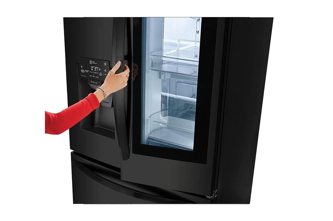 LG 28 pᶟ |InstaView™ Door-in-Door®|French Door|Hygiene Fresh⁺ |Compresor linear inverter |Negro Mate |ThinQ™ , LM75SXT, thumbnail 6