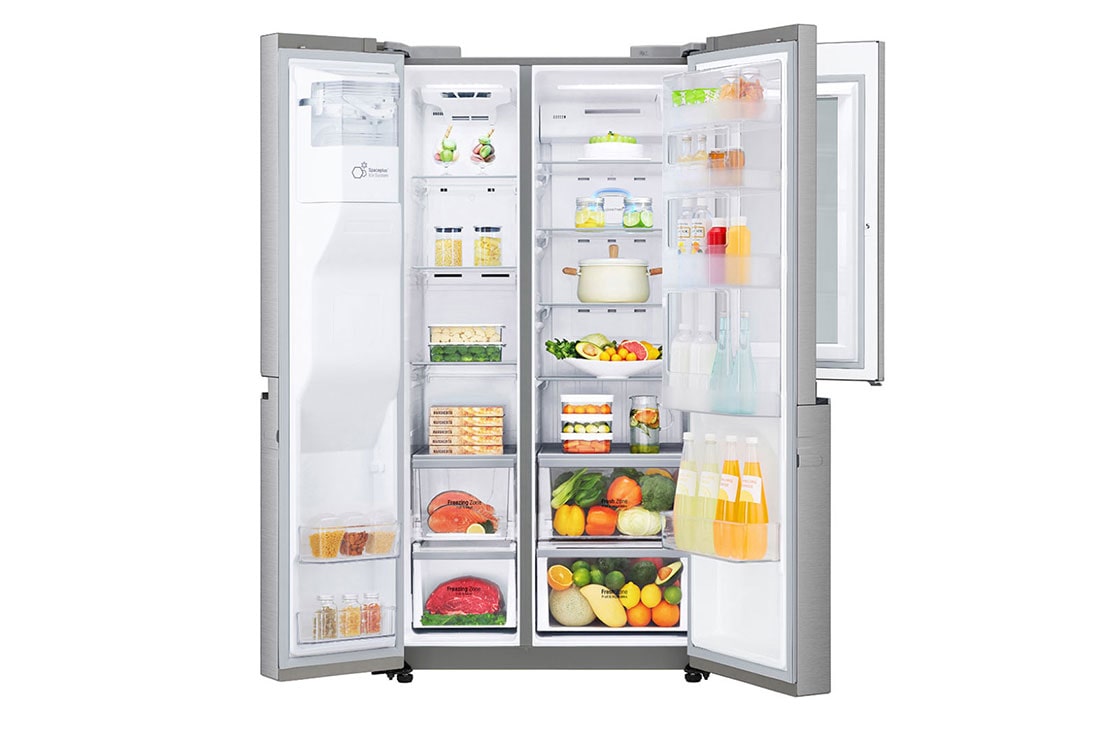 LG 28 pᶟ |InstaView™ Door-in-Door®|Side by Side |Hygiene Fresh⁺ |Compresor linear inverter |Acero Inoxidable|ThinQ™ , LS74SXP, thumbnail 3