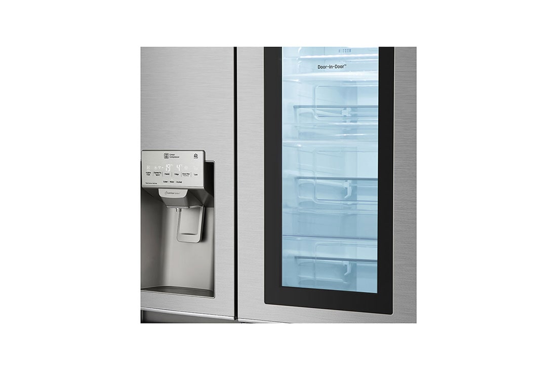 LG 28 pᶟ |InstaView™ Door-in-Door®|Side by Side |Hygiene Fresh⁺ |Compresor linear inverter |Acero Inoxidable|ThinQ™ , LS74SXP, thumbnail 4