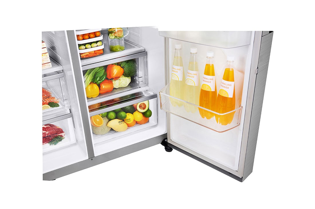 LG 28 pᶟ |InstaView™ Door-in-Door®|Side by Side |Hygiene Fresh⁺ |Compresor linear inverter |Acero Inoxidable|ThinQ™ , LS74SXP, thumbnail 7