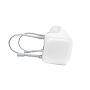 LG PuriCare™ Ventilador Dual Inverter Filtro HEPA H13, Vista del lado izquierdo del cuerpo con una luz verde indicando una batería llena, AP300AWFA, thumbnail 10