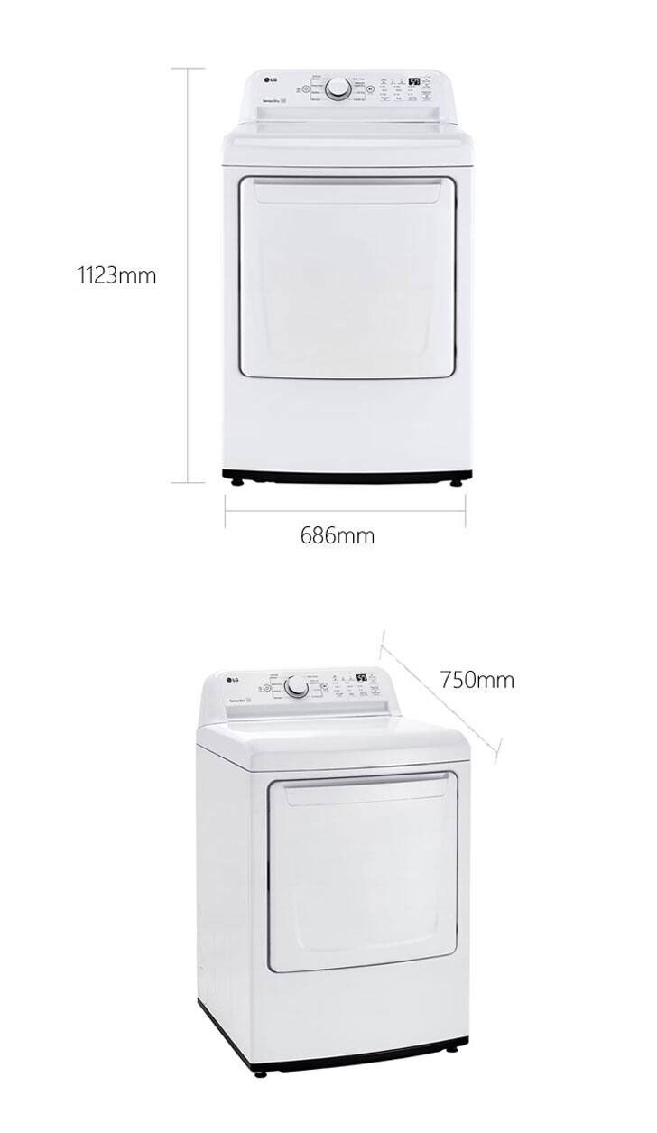 Secadora a Gas Carga Frontal 25Kg DT25WTGK LG Caribe