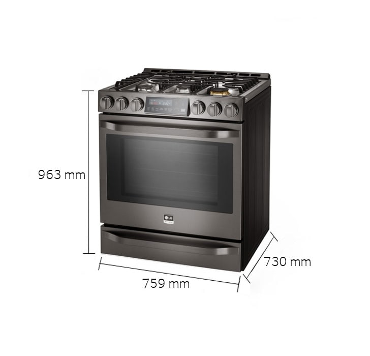 Gas Slidein Range with ProBake Convection LG STUDIO LSSG3019BD LG