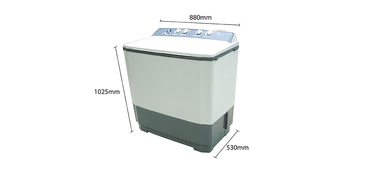 Lavadora semi automática 8kg doble tina blanca LG