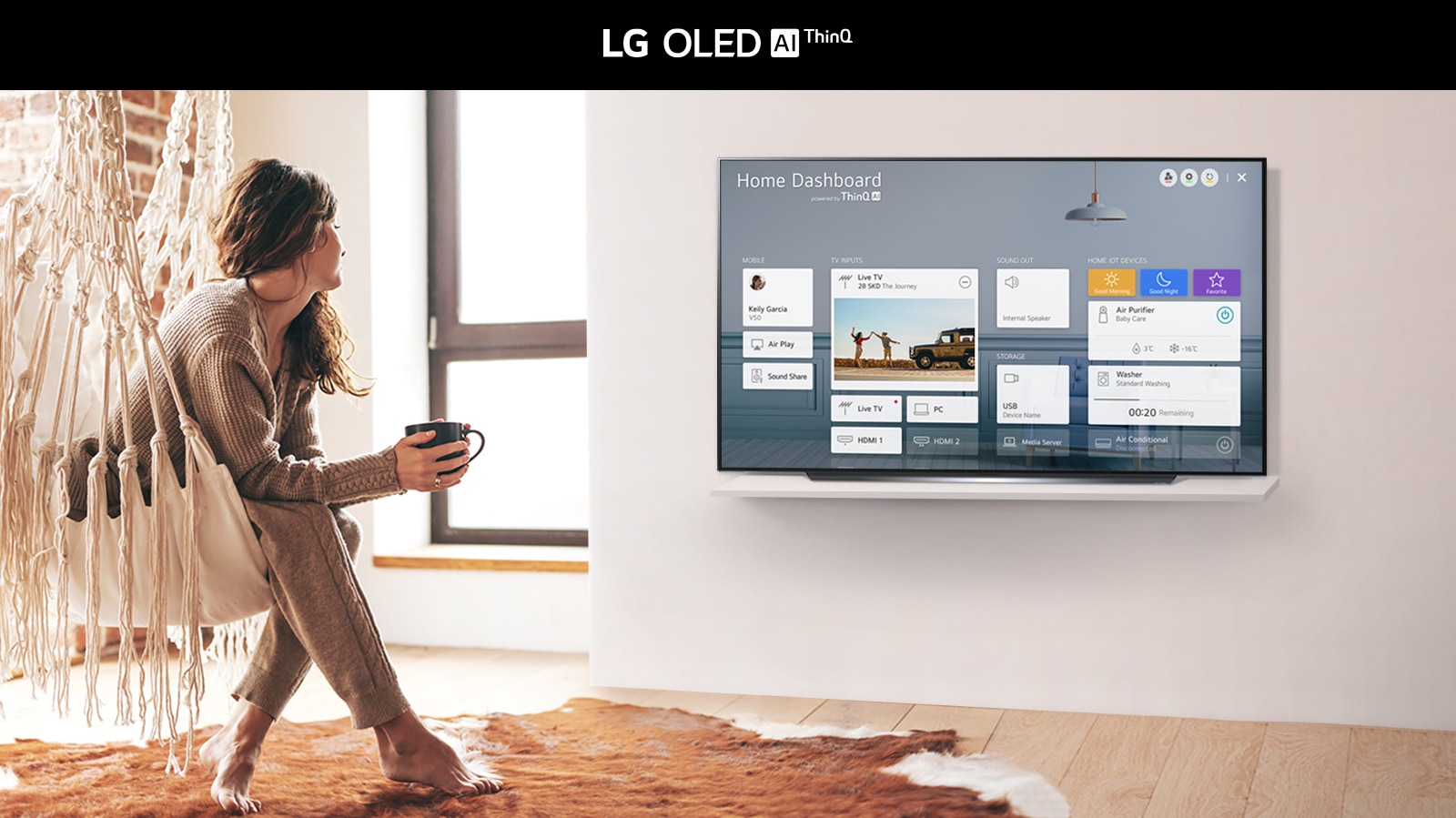  LG OLED65C1PUB C1 65 pulgadas OLED 4K Smart OLED TV w/AI ThinQ  Bundle con barra de sonido Yamaha YAS109, montaje en pared universal, cable  HDMI - Distribuidor autorizado LG : Electrónica