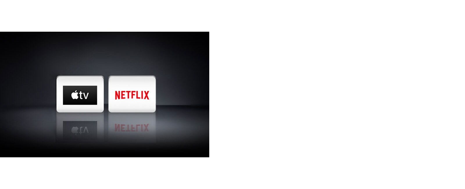 dos logotipos: Apple TV y Netflix