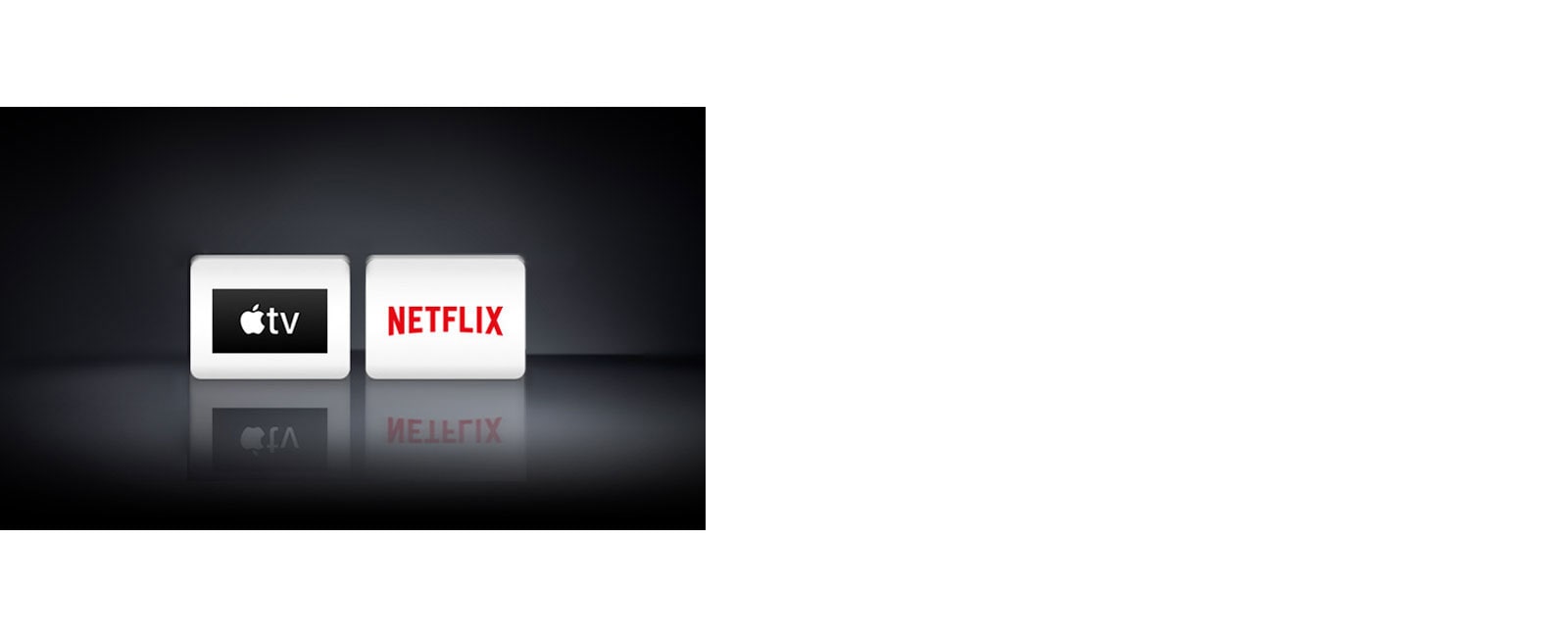 dos logotipos: Apple TV y Netflix