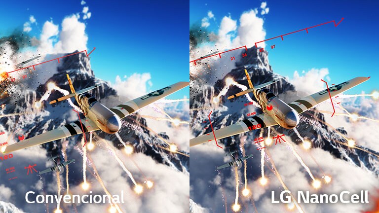 Una escena de un juego de batallas con el avión