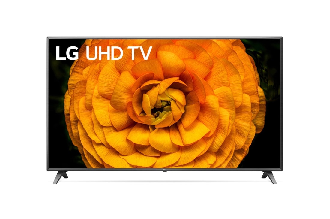 LG  TV 86'' | UHD 4K SMART TV | Ultra HD LED   | Procesador α7 Gen 3  | ThinQ™ AI | Experiencia de cine | Entretenimiento sin limites, vista frontal con imagen de relleno, 86UN8570PUC