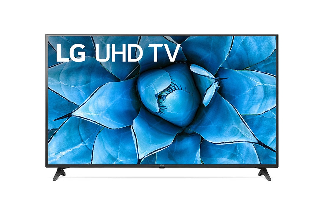 LG  TV 60'' | UHD 4K SMART TV | Ultra HD LED   | Procesador α5   | ThinQ™ AI | Experiencia de cine | Entretenimiento sin limites, vista frontal con imagen de relleno, 60UN7300PSA