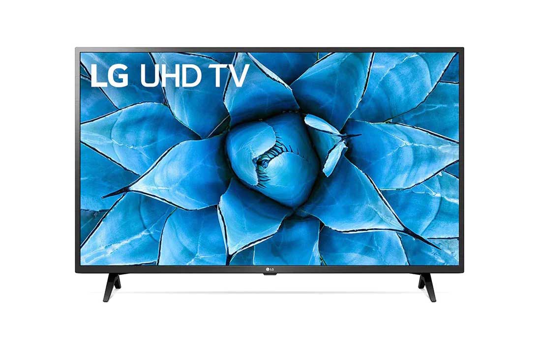 LG  TV 43'' | UHD 4K SMART TV | Ultra HD LED   | Procesador α5   | ThinQ™ AI | 4K HDR Activo | Entretenimiento sin limites, vista frontal con imagen de relleno, 43UN7300PDC