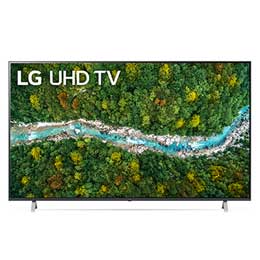 Vista frontal del televisor LG UHD