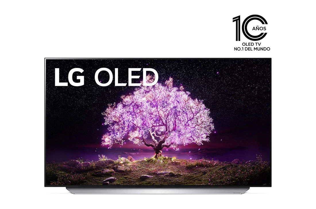 LG OLED 48'' C1 4K Smart TV con ThinQ AI (Inteligencia Artificial), Procesador α9 Gen4 AI , vista frontal, OLED48C1PSA