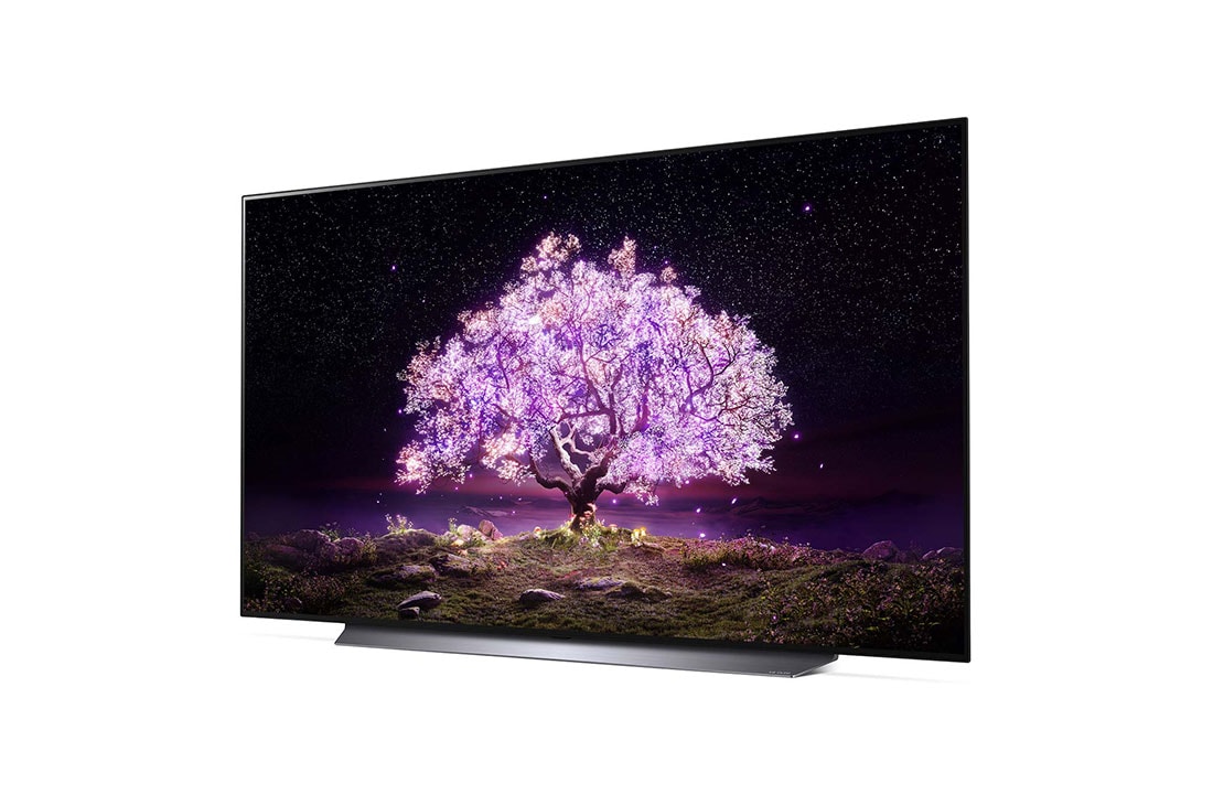LG OLED 65'' C1 4K Smart TV con ThinQ AI (Inteligencia Artificial), Procesador α9 Gen4 AI , vista lateral de -15 grados, OLED65C1PUB, thumbnail 3