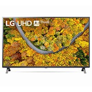 LG UHD AI ThinQ 65'' UP75 4K Smart TV, α5 AI Processor, Vista frontal del televisor LG UHD, 65UP7500PSB, thumbnail 1
