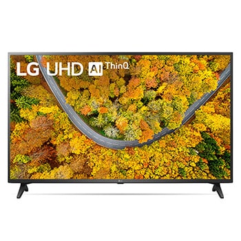 Vista frontal del televisor LG UHD