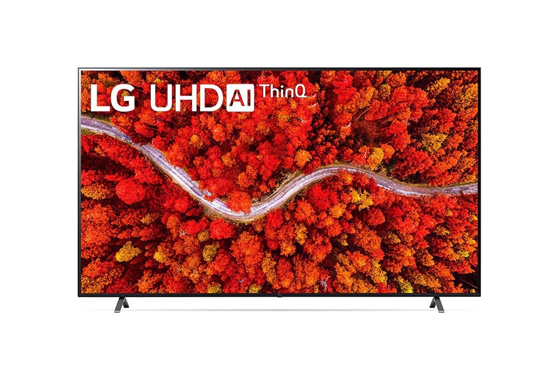 LG  LG UHD AI ThinQ 82'' UP80 4K Smart TV, α5 AI Processor, Magic Remote, Vista frontal del televisor LG UHD, 82UP8770PUA