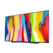 LG   LG OLED evo C2 Smart TV 4K de 83 pulgadas, Vista lateral ligeramente inclinada , OLED83C2PSA, thumbnail 3