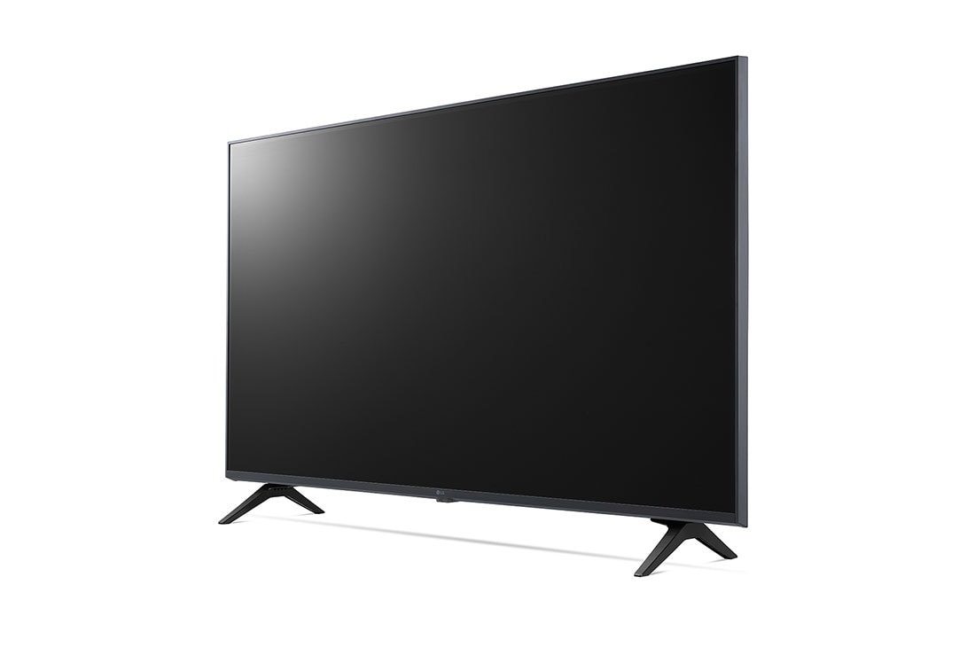 LG UHD 43'' UQ8050 Smart TV con ThinQ AI (Inteligencia Artificial), Vista lateral de 30 grados con imagen de relleno, 43UQ8050PSB, thumbnail 3