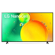 LG NanoCell TV 75'' NANO75 4K UHD SMART TV con ThinQ AI (Inteligencia Artificial), Procesador Inteligente α5 gen5, Vista frontal del televisor LG NanoCell, 75NANO75SQA, thumbnail 1