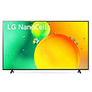 LG NanoCell 70'' NANO75 4K Smart TV con ThinQ AI (Inteligencia Artificial), α7 Gen5 AI Processor, Vista frontal del televisor LG NanoCell, 70NANO75SQA, thumbnail 1