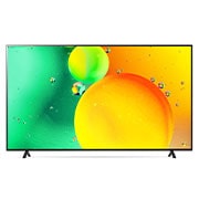 LG NanoCell 70'' NANO75 4K Smart TV con ThinQ AI (Inteligencia Artificial), α7 Gen5 AI Processor, vista frontal con imagen de relleno, 70NANO75SQA, thumbnail 2