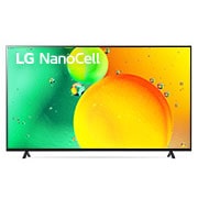 LG NanoCell 86'' NANO75 4K Smart TV con ThinQ AI (Inteligencia Artificial), α7 Gen5 AI Processor, Vista frontal del televisor LG NanoCell, 86NANO75SQA, thumbnail 1