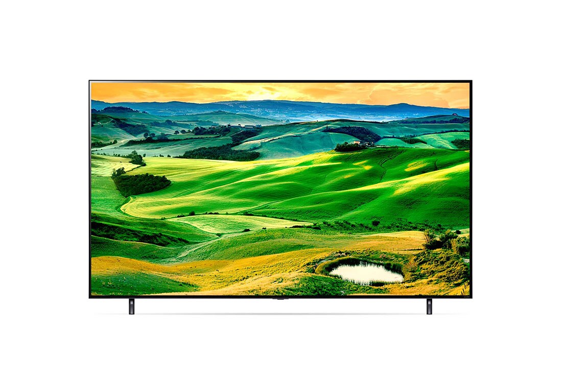 LG QNED 75'' Smart TV con ThinQ AI (Inteligencia Artificial), vista frontal con imagen de relleno, 75QNED80SQA, thumbnail 7