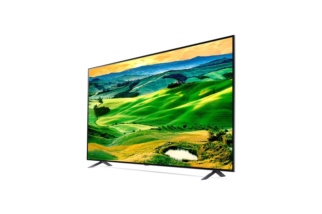 LG QNED 75'' Smart TV con ThinQ AI (Inteligencia Artificial), Vista lateral de 30 grados con imagen de relleno, 75QNED80SQA, thumbnail 3