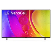 LG NanoCell TV 75'' NANO80 4K UHD SMART TV con ThinQ AI (Inteligencia Artificial), Procesador Inteligente α5 gen5, Vista frontal del televisor LG NanoCell, 75NANO80SQA, thumbnail 1