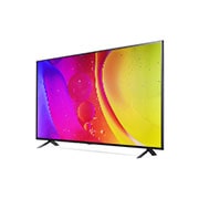 LG NanoCell TV 75'' NANO80 4K UHD SMART TV con ThinQ AI (Inteligencia Artificial), Procesador Inteligente α5 gen5, Vista lateral de 30 grados con imagen de relleno, 75NANO80SQA, thumbnail 3