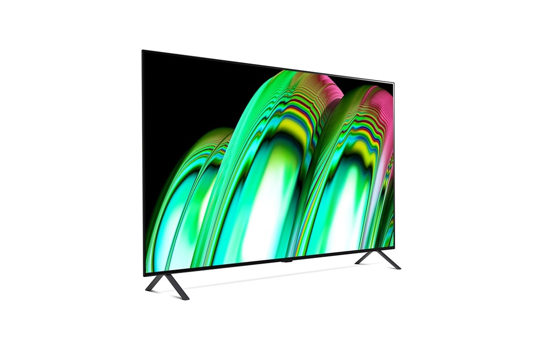 LG Pantalla LG OLED 65'' A2 4K Smart TV con ThinQ AI, Slightly-angled side view, OLED65A2PSA, thumbnail 6