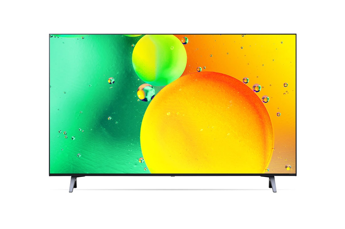 LG NanoCell 55'' NANO75 4K Smart TV con ThinQ AI (Inteligencia Artificial), Procesador α5 AI, vista frontal con imagen de relleno, 55NANO75SQA, thumbnail 2