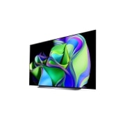 LG Televisor OLED 83'' Procesador α9 AI 4K Gen6 4K SMART TV ThinQ™ AI, Vista lateral ligeramente en ángulo hacia la izquierda., OLED83C3PSA, thumbnail 5