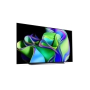 LG Televisor OLED 83'' Procesador α9 AI 4K Gen6 4K SMART TV ThinQ™ AI, Vista lateral ligeramente en ángulo hacia la derecha., OLED83C3PSA, thumbnail 8