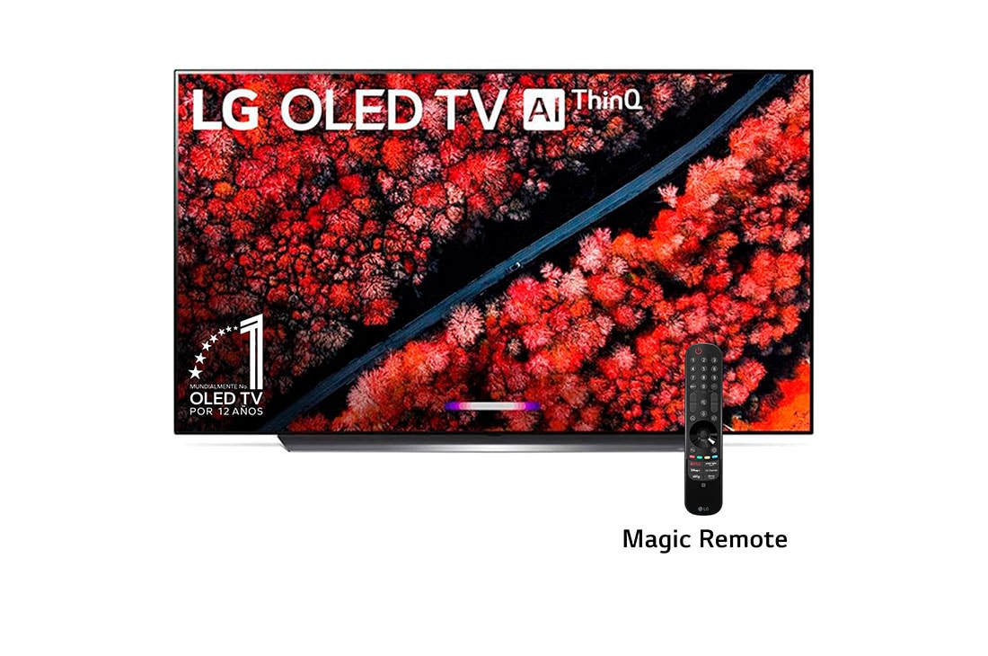 LG  OLED TV 55''| UHD 4K SMART TV | Ultra HD | Procesador α9 Gen 2 | ThinQ™ AI | Resolución tipo Cine 4K HDR / HFR | Dolby Vision - Atmos |, Front view , OLED55C9PSA