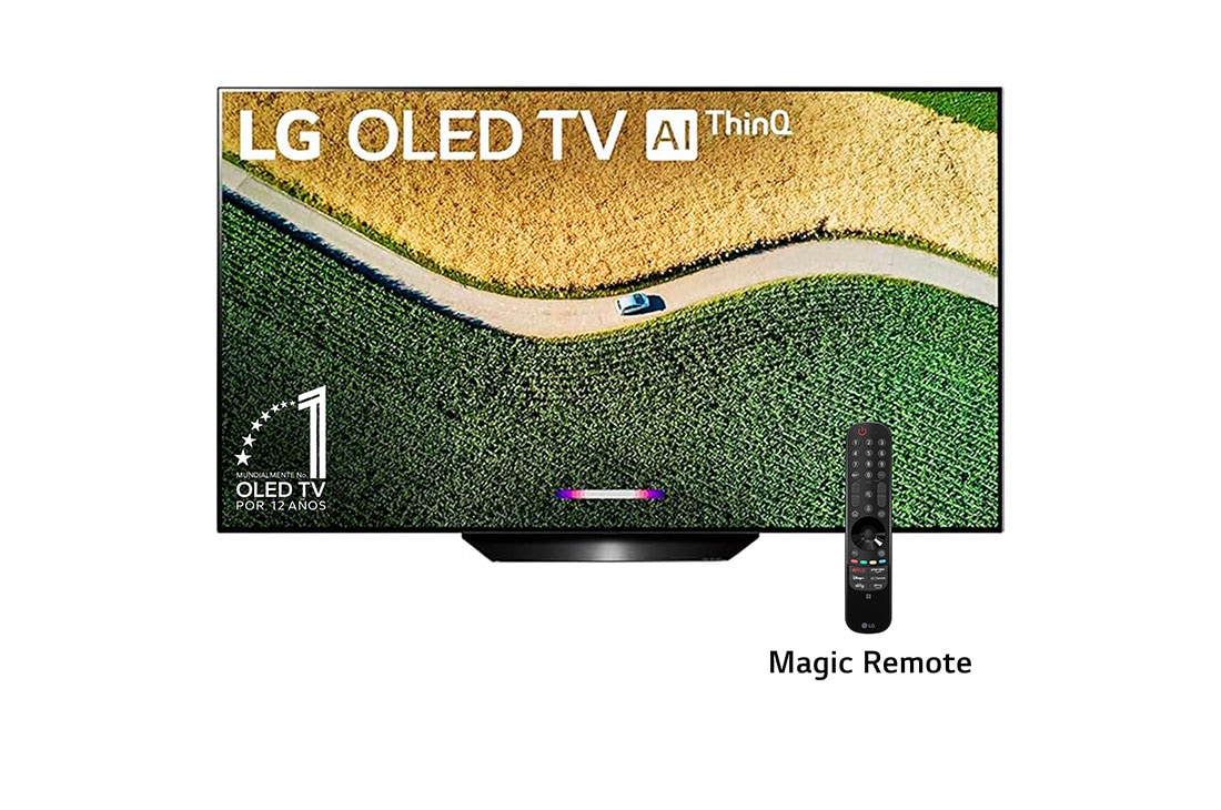 LG  OLED TV 55'' | UHD 4K SMART TV | Ultra HD | Procesador α7 Gen 2 | ThinQ™ AI | Resolución tipo Cine 4K HDR / HFR | Dolby Vision - Atmos | Pantalla tipo Cine, Front  view , OLED55B9PSB