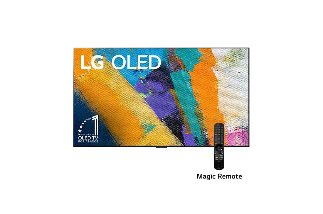LG OLED TV 77'' 4K | Pixeles con Auto- Iluminación | UHD 4K SMART TV | Ultra HD | Procesador α9 Gen 3 | AI ThinQ™ | Dolby Vision- Atmos, vista frontal, OLED77GXPSA