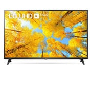 LG UHD 43'' UQ7500 Smart TV con ThinQ AI (Inteligencia Artificial) , Una vista frontal del televisor LG UHD con la imagen de relleno y el logotipo del producto encima, 43UQ7500PSF, thumbnail 1